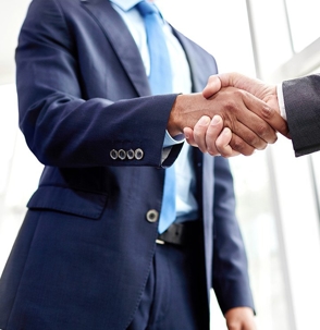 Two people shaking hands